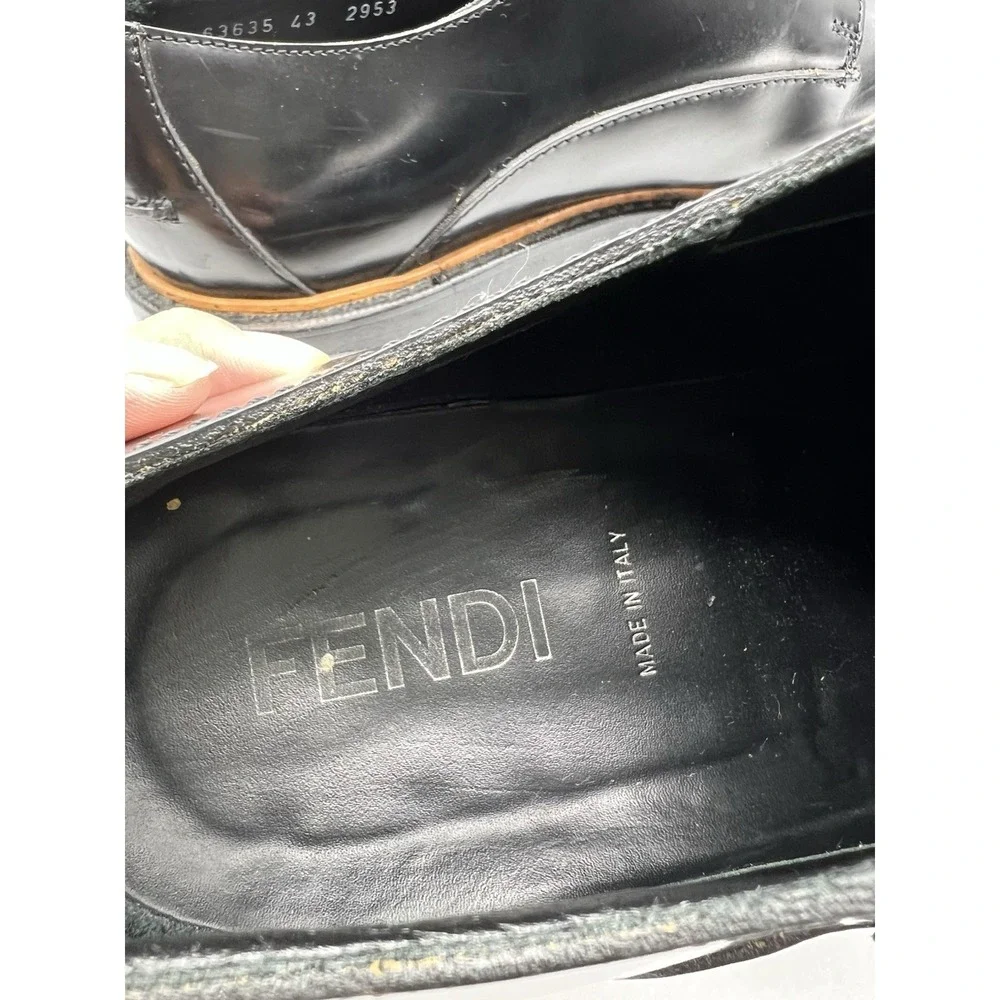 Vintage Fendi Dress Shoe Men's Loafers - Size 9‎ - Black - Pre-Owned